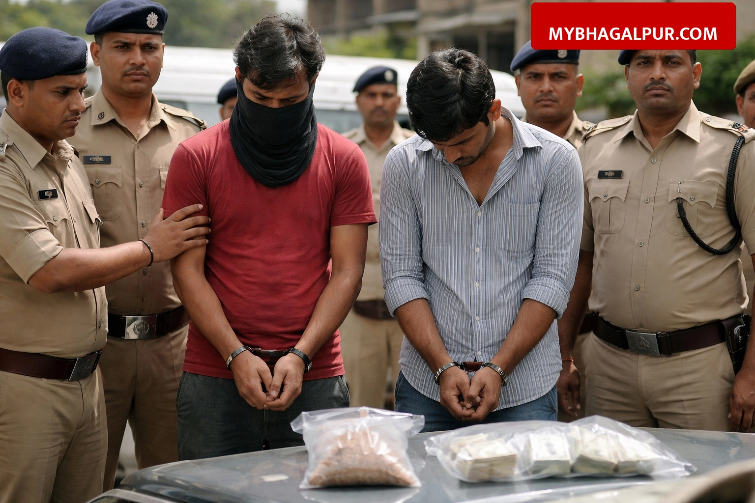 भागलपुर के सबौर में पुलिस की बड़ी कार्रवाई, 16 ग्राम ब्राउन शुगर के साथ दो अपराधी गिरफ्तार