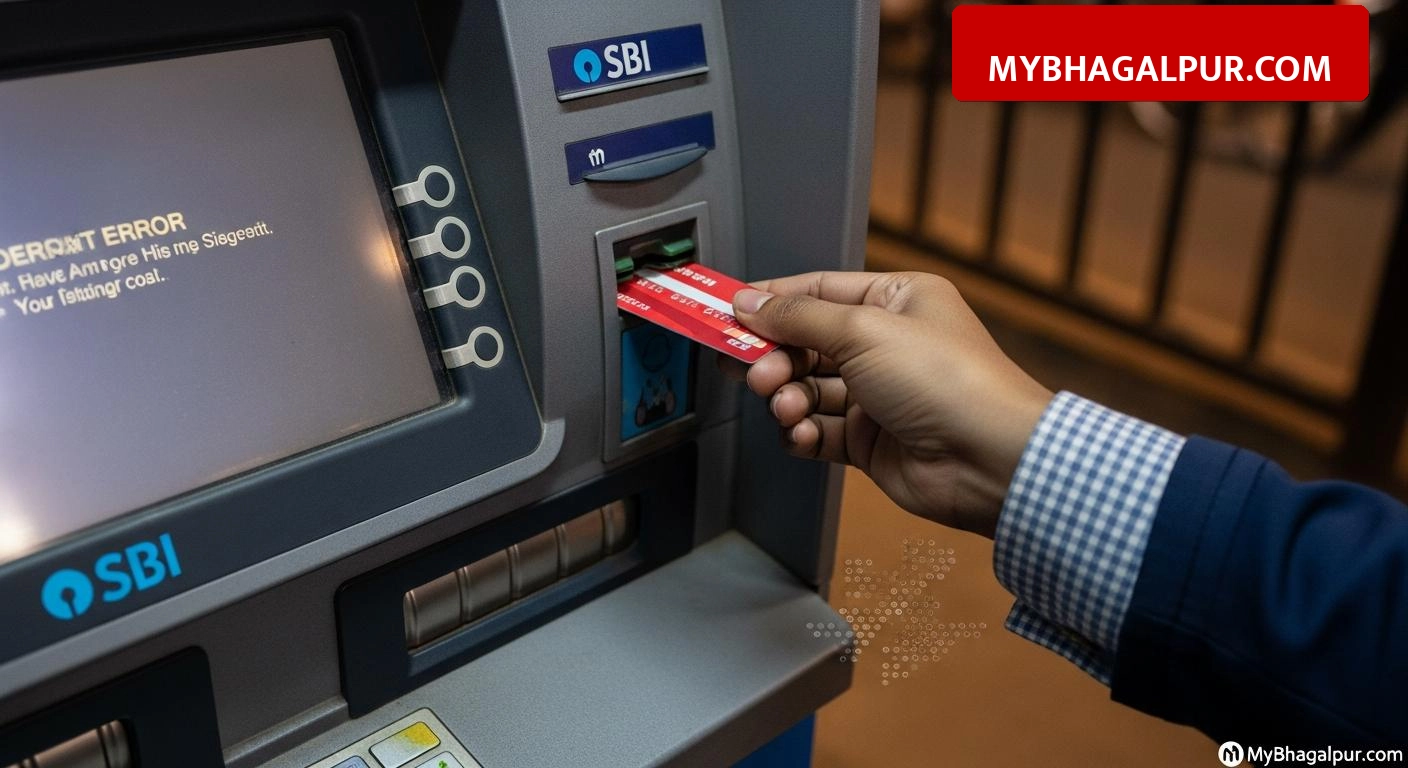 भागलपुर जीरो माइल SBI ATM में फंसा कार्ड, खाते से उड़ गए 40 हजार रुपये, पुलिस खंगाल रही CCTV