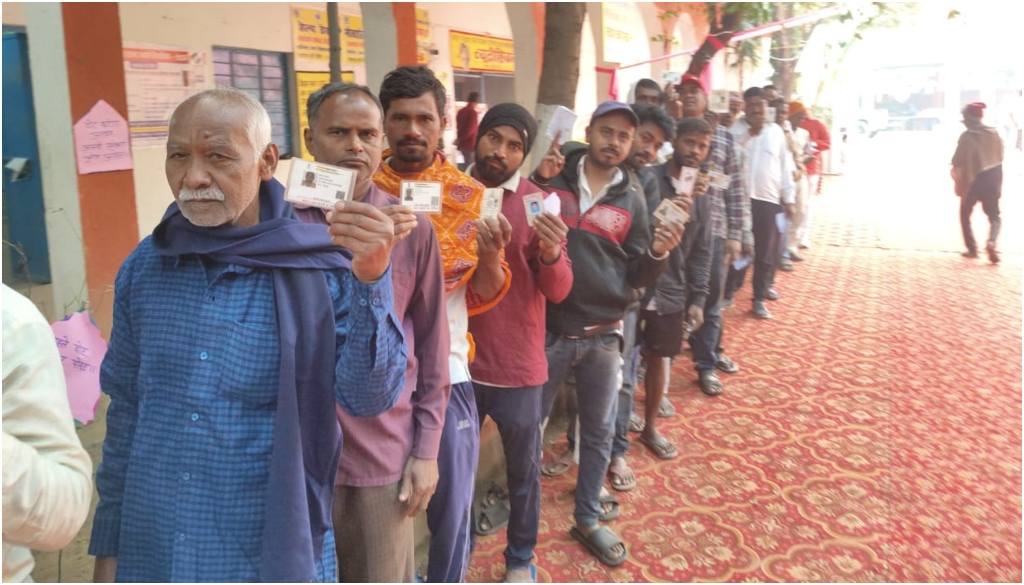 बिहार विधानसभा चुनाव के दूसरे चरण में 9 बजे तक 14.55% मतदान, गया में सबसे ज्यादा 15.97% मतदान दर्ज