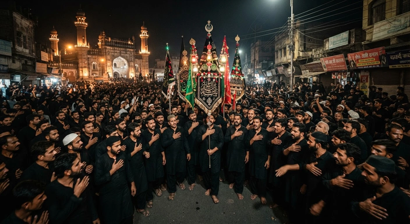 भागलपुर: बरारी इमामबाड़ा से निकला अलम जुलूस, आज भी अलग-अलग जगहों से निकलेंगे जुलूस