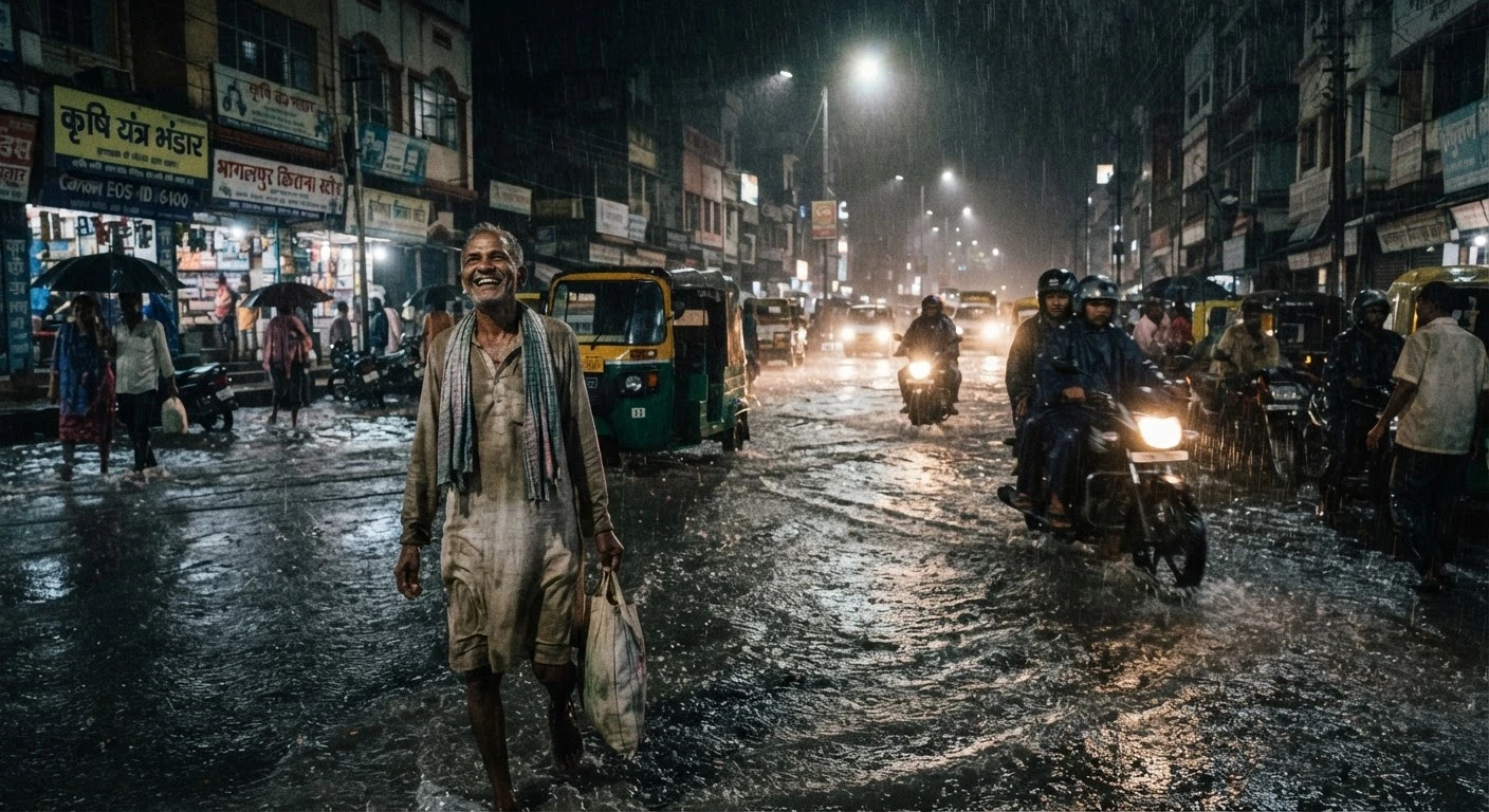 भागलपुर में देर रात झमाझम बारिश: उमस भरी गर्मी से मिली राहत, धान किसानों के चेहरे खिले