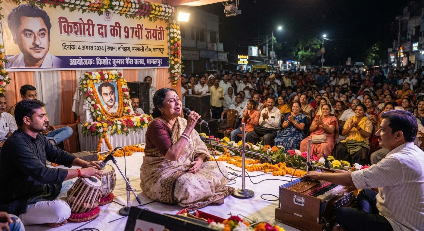 किशोर कुमार की 97वीं जयंती: भागलपुर में उनके ननिहाल पर सजी सुरों की शानदार महफिल