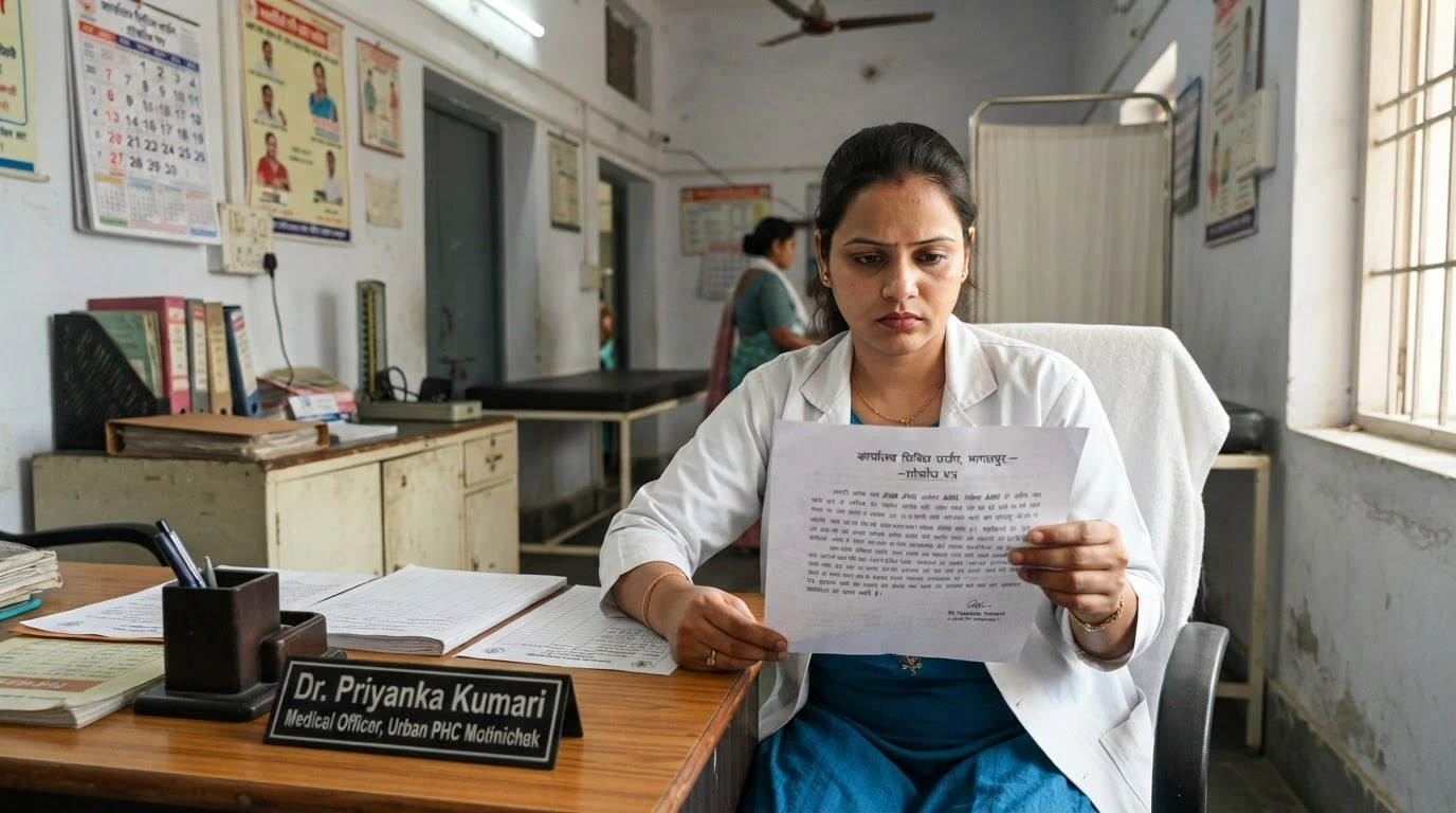 भागलपुर: मोतिनीचक PHC की चिकित्सा पदाधिकारी को शोकॉज, मानदेय पर लगी रोक