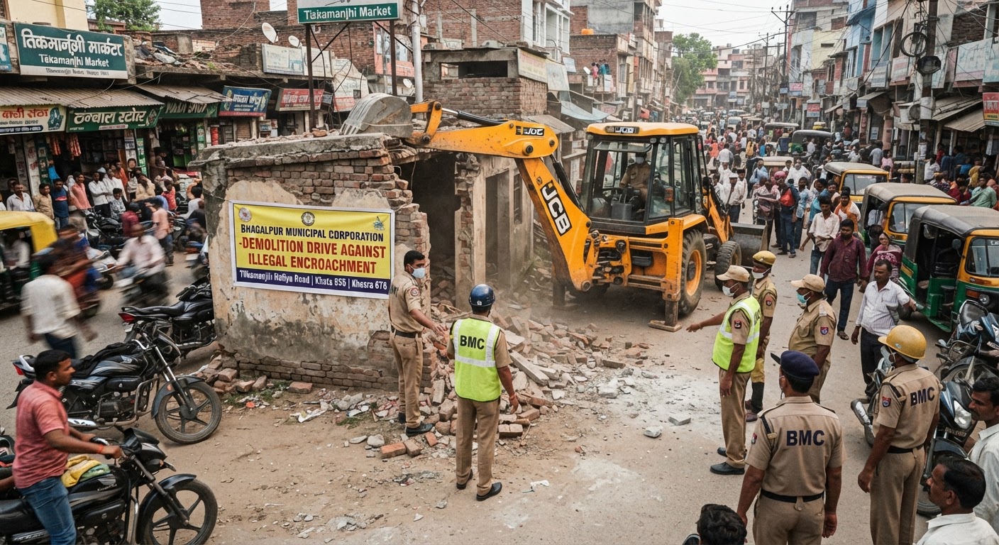 भागलपुर नगर निगम की बड़ी कार्रवाई: 22 अगस्त को ढहाया जाएगा अवैध निर्माण