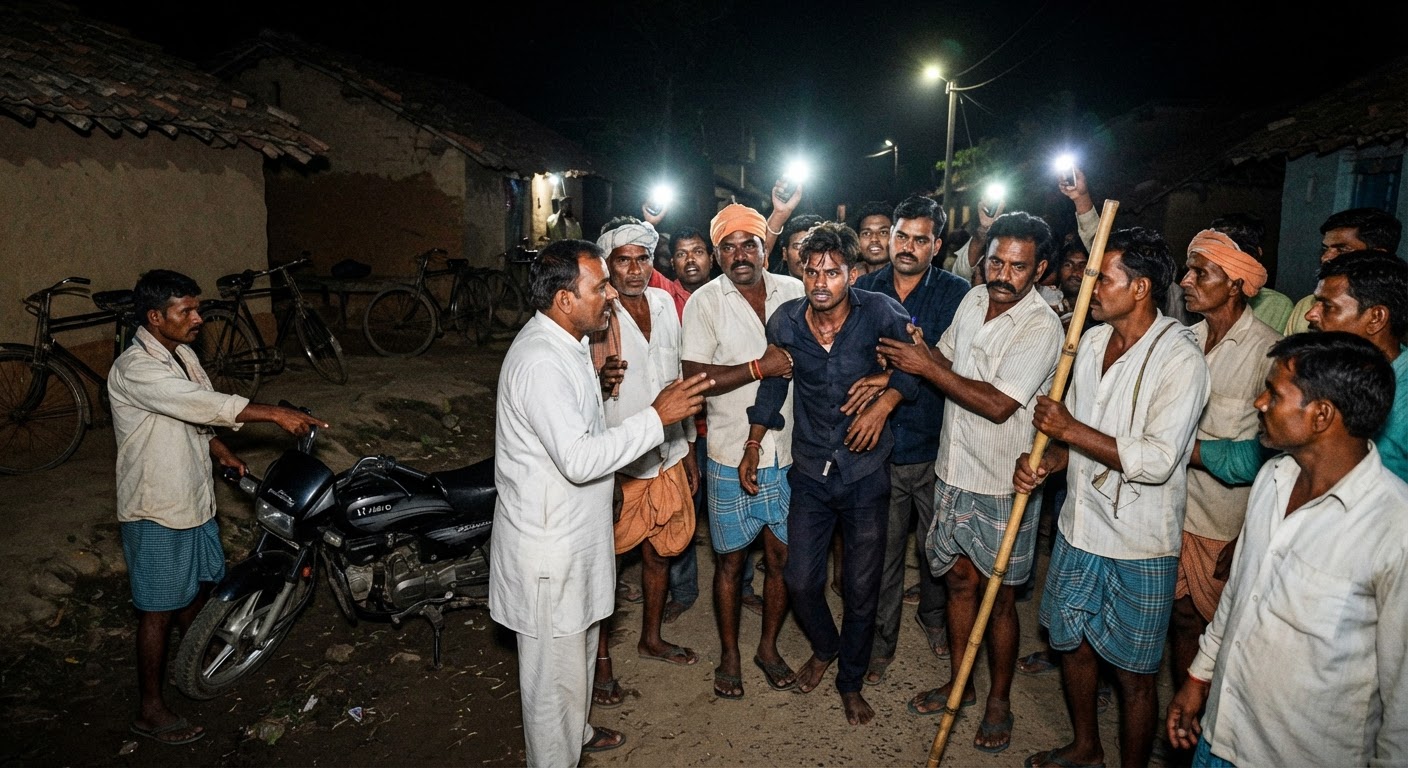 बांका में ग्रामीणों ने पकड़ा बाइक चोर, पटना से चोरी हुई मोटरसाइकिल बरामद