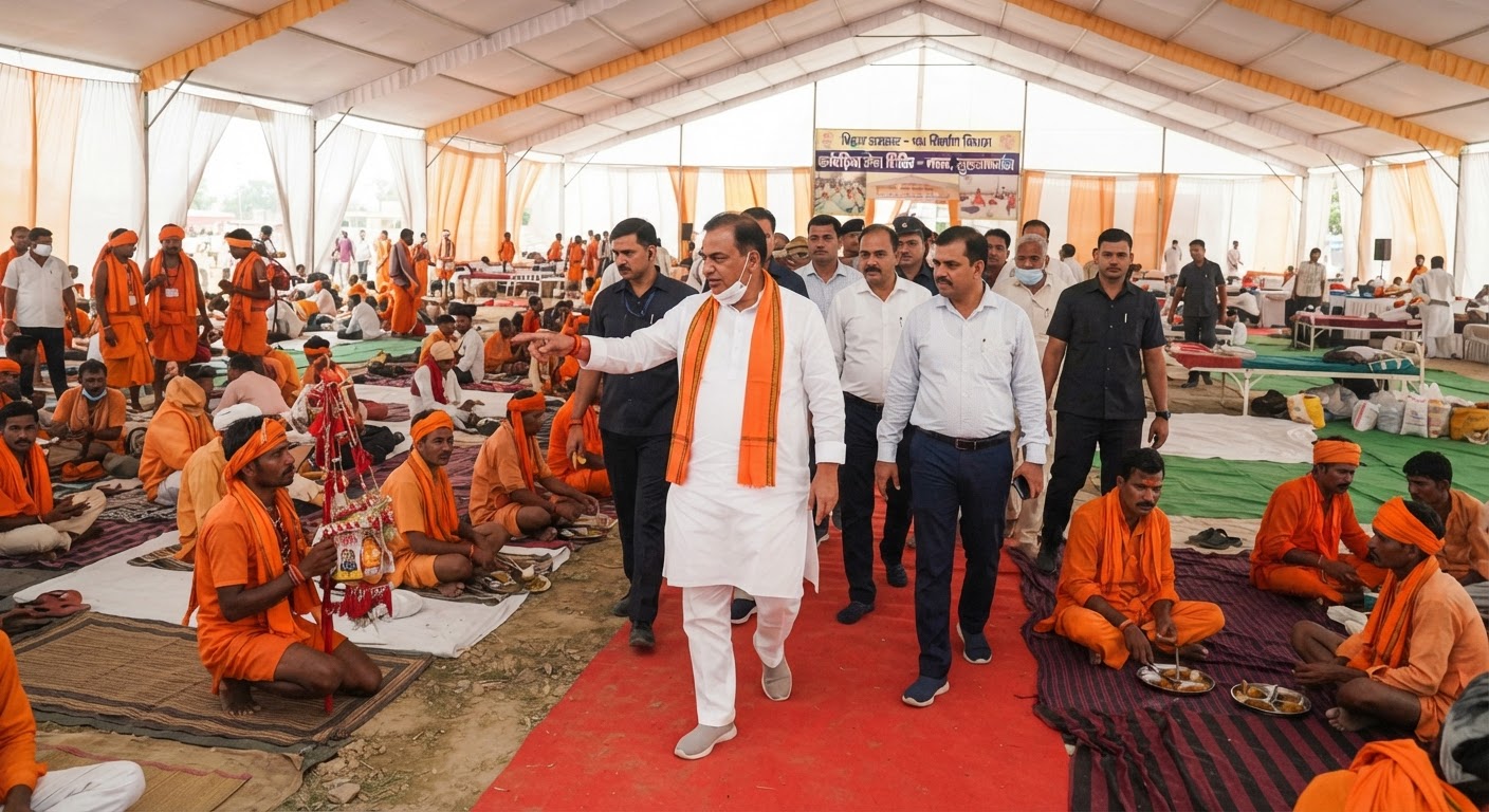 सुल्तानगंज: कांवरियों की सुविधा के लिए मंत्री कुमार शैलेंद्र ने जाँचा सर्विस कैंप, दिए जरूरी निर्देश