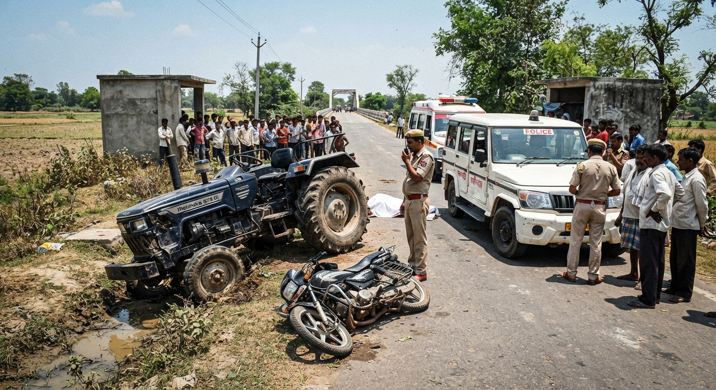 भगतलपुर में दर्दनाक हादसा: ट्रैक्टर की चपेट में आने से 47 वर्षीय व्यक्ति की मौत