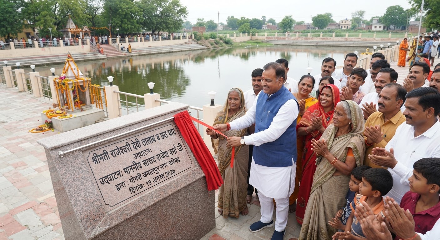 बड़ी खुशखबरी: सांसद राजेश वर्मा ने गोगरी जमालपुर में कराया नए छठ घाट और तालाब का उद्घाटन