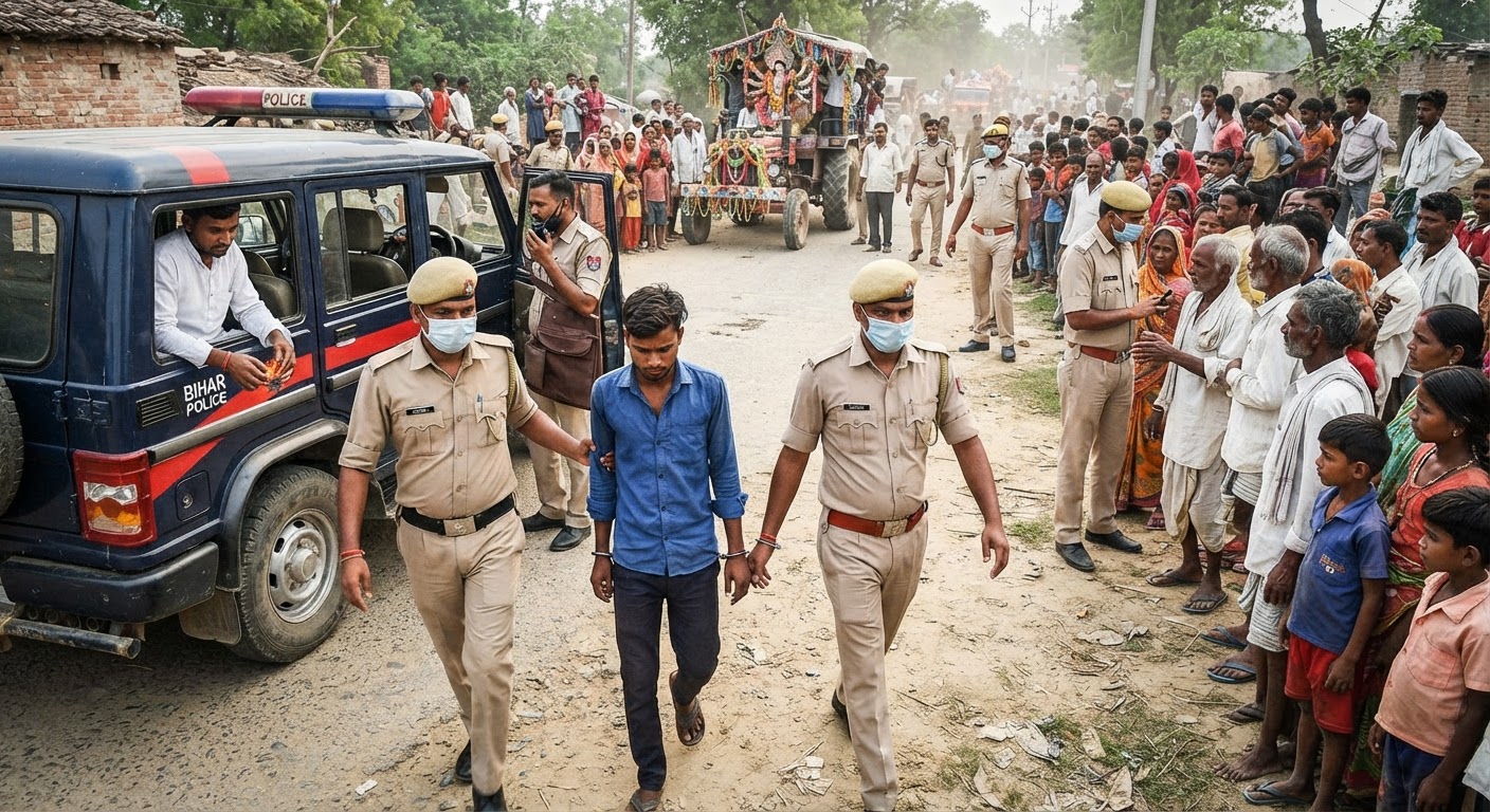 भ Galoisपुर: विसर्जन के दौरान खूनी झड़प, पुलिस ने 3 आरोपियों को दबोचा