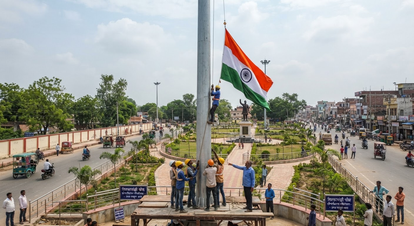 भागलपुर: तिलकामांझी चौक की शान बढ़ेगी, अब लगेगा भव्य हाई-मास्ट तिरंगा