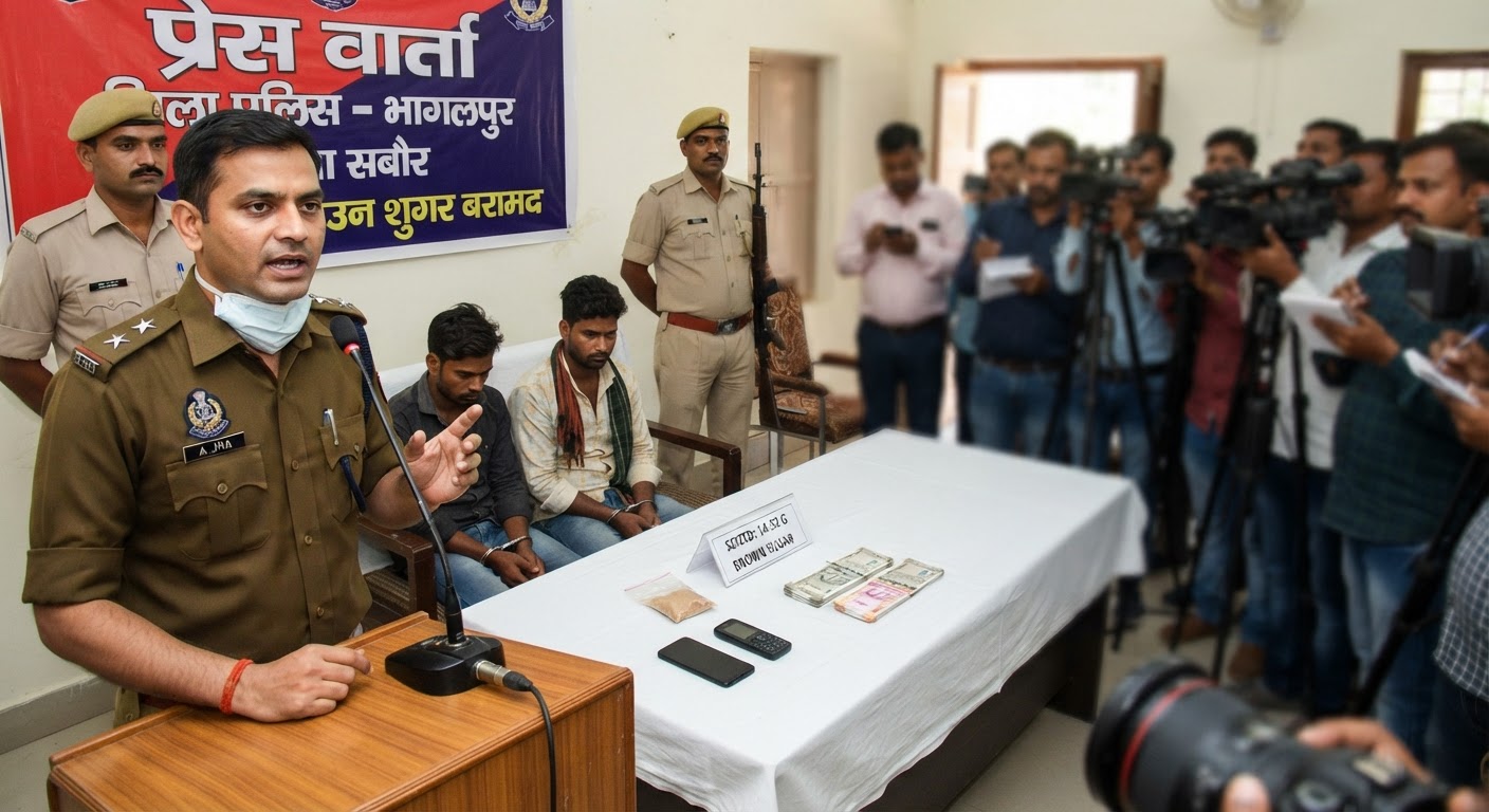 भगतलपुर के सबौर में पुलिस की बड़ी कार्रवाई: ब्राउन शुगर के साथ 3 तस्कर गिरफ्तार