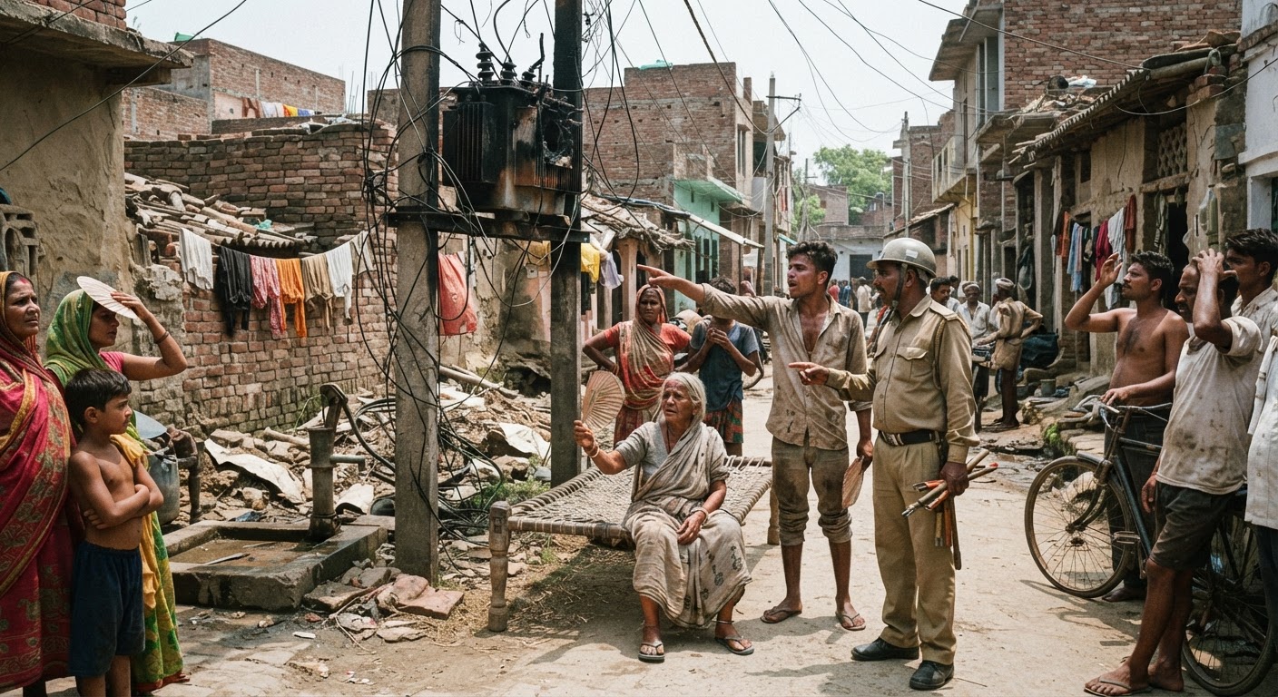 तेढगाच के बैगाना में अंधेरा: ट्रांसफार्मर फुका, भीषण गर्मी में लोग बेहाल