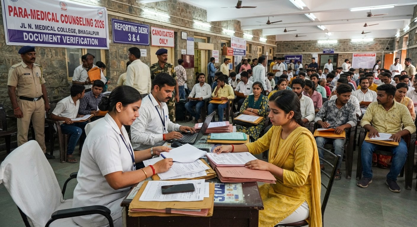 भागलपुर के जेएलएनएमसी में 1600 पैरामेडिकल उम्मीदवारों की काउंसलिंग शुरू