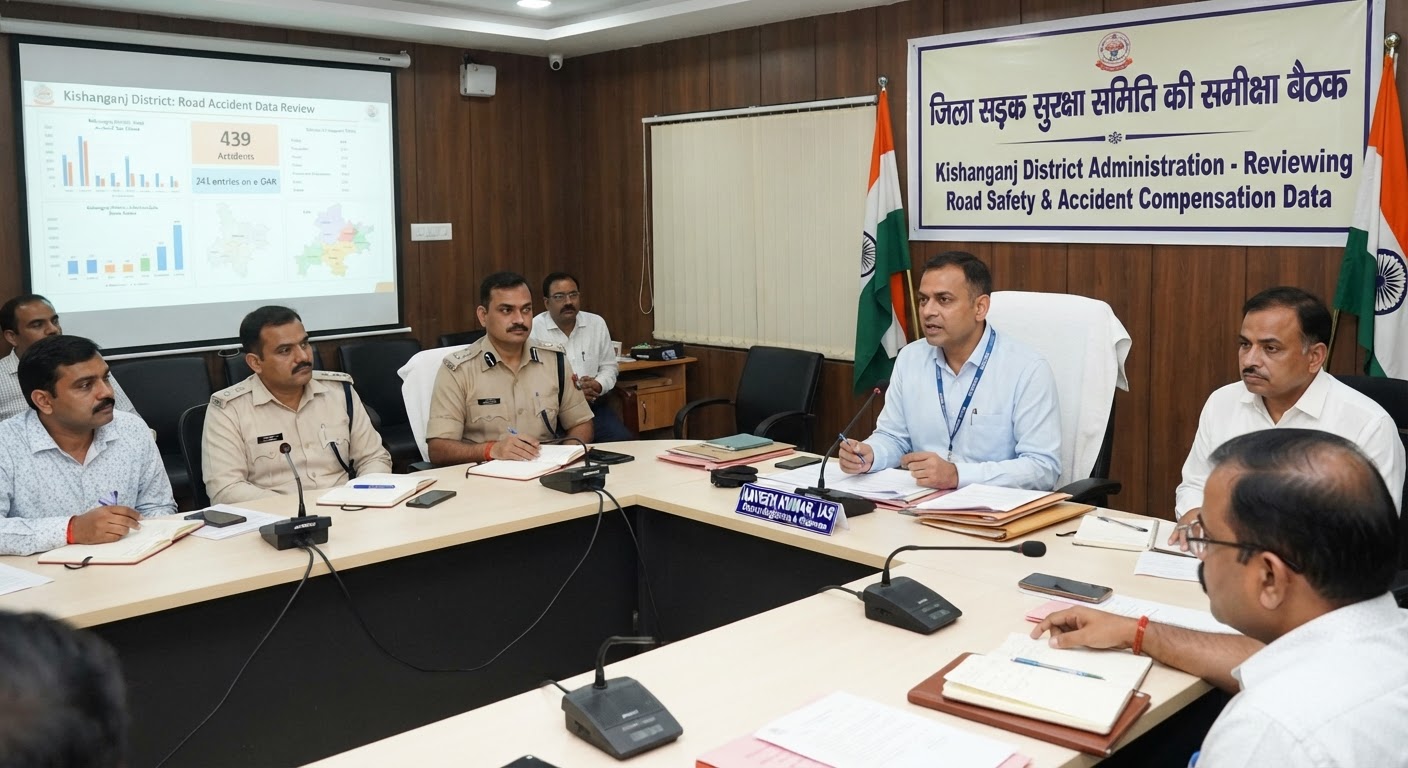 किशनगंज में सड़क सुरक्षा और मुआवजा राशि की समीक्षा बैठक संपन्न