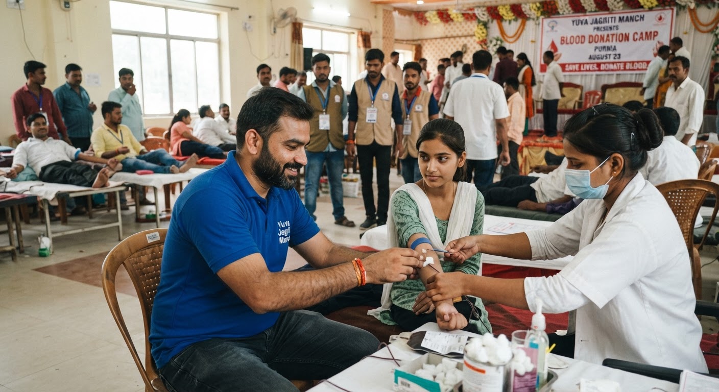 पूर्णिया में 23 अगस्त को युवा जागृति मंच लगाएगा विशाल रक्तदान शिविर