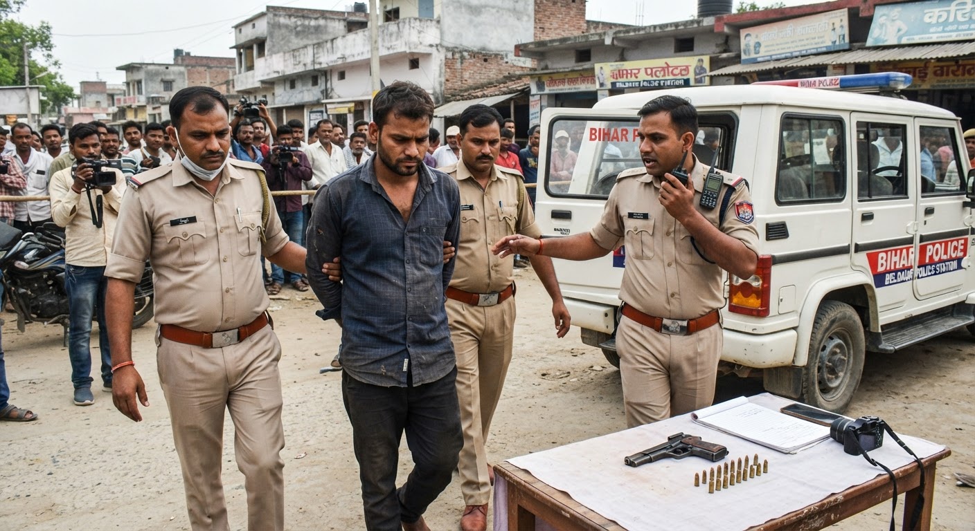 खगड़िया के बेलदौर में अवैध हथियार और कारतूस के साथ एक युवक गिरफ्तार