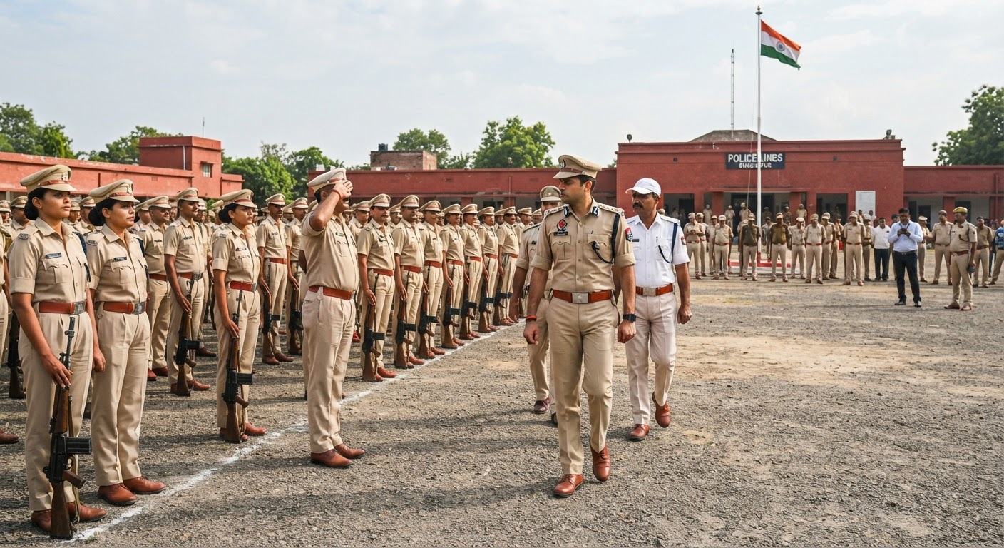 खुशखबरी: भागलपुर में एसपी सिटी अतुलिश झा ने किया वीकेंड पुलिस परेड का निरीक्षण!