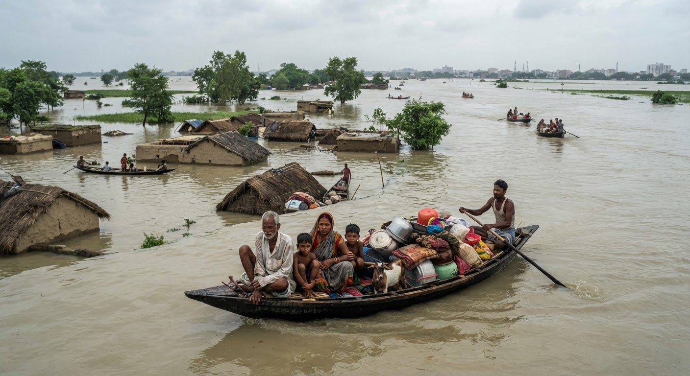 बिहार में बाढ़ का जबरदस्त खतरा! गंगा और गंडक ने बढ़ाई लोगों की धड़कन