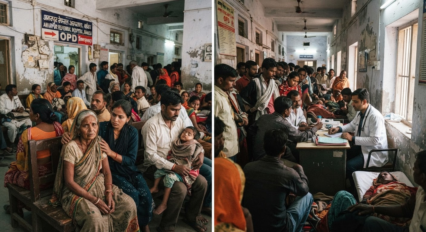 अमरपुर रेफरल अस्पताल में डॉक्टरों की भारी कमी से मरीज परेशान
