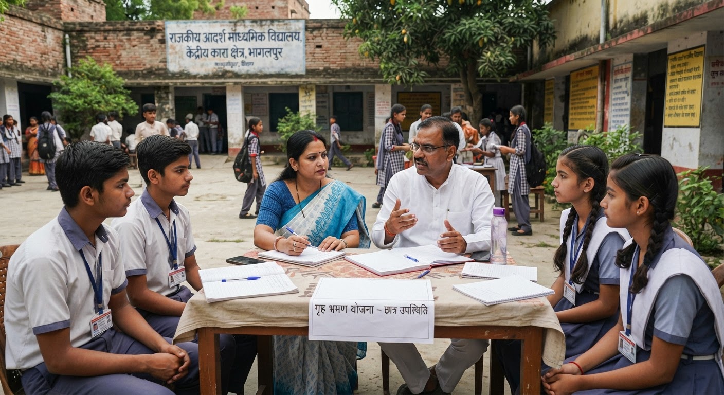 भागलपुर के सरकारी स्कूलों में छात्रों की घटती हाजिरी सुधारने के लिए शिक्षक जाएंगे घर
