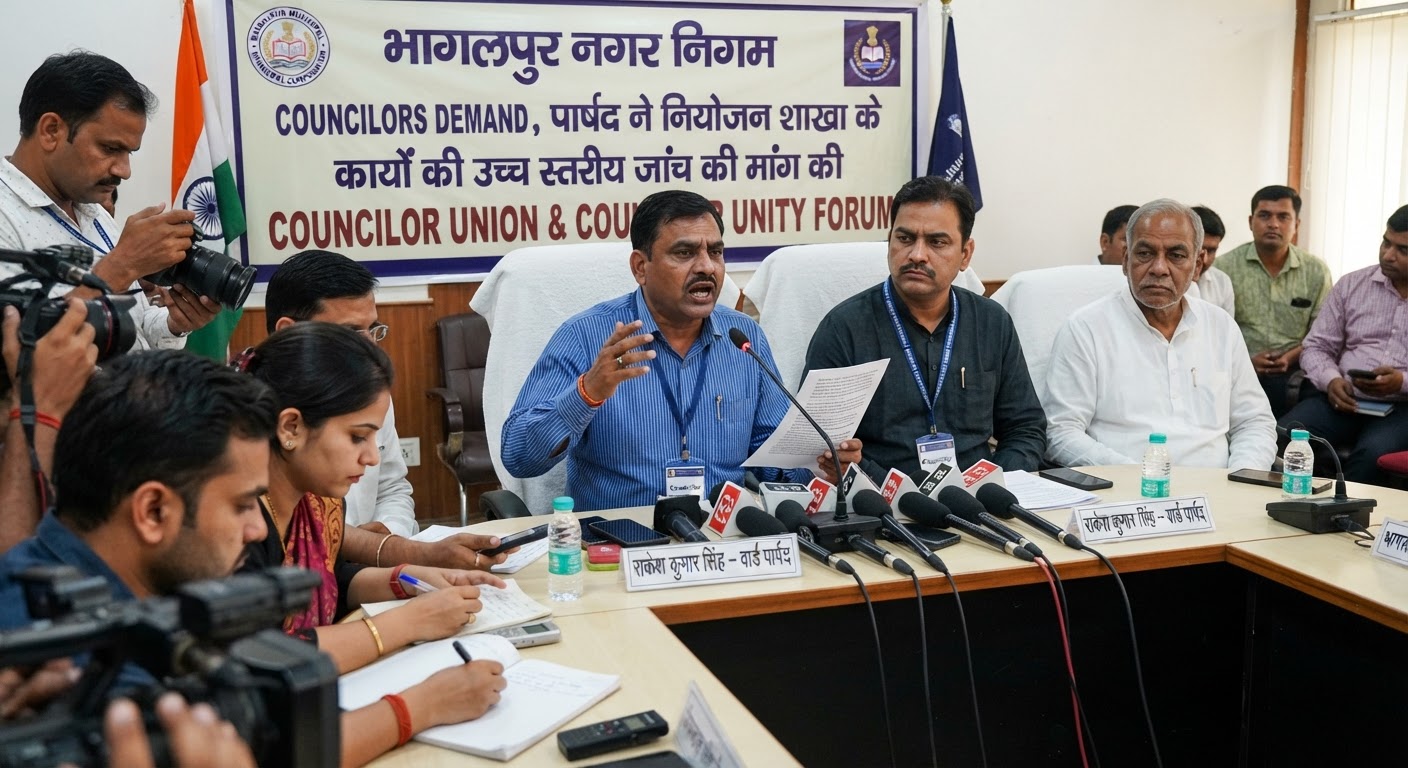 भागलपुर नगर निगम के पार्षदों ने प्लानिंग ब्रांच के कामों की उच्चस्तरीय जांच की मांग की