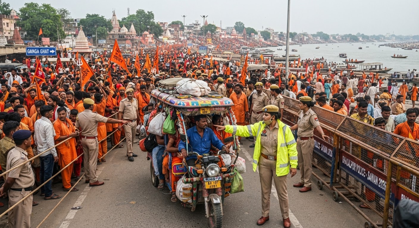 सावन के अंतिम सोमवार पर गंगा स्नान के लिए ट्रैफिक नियम लागू