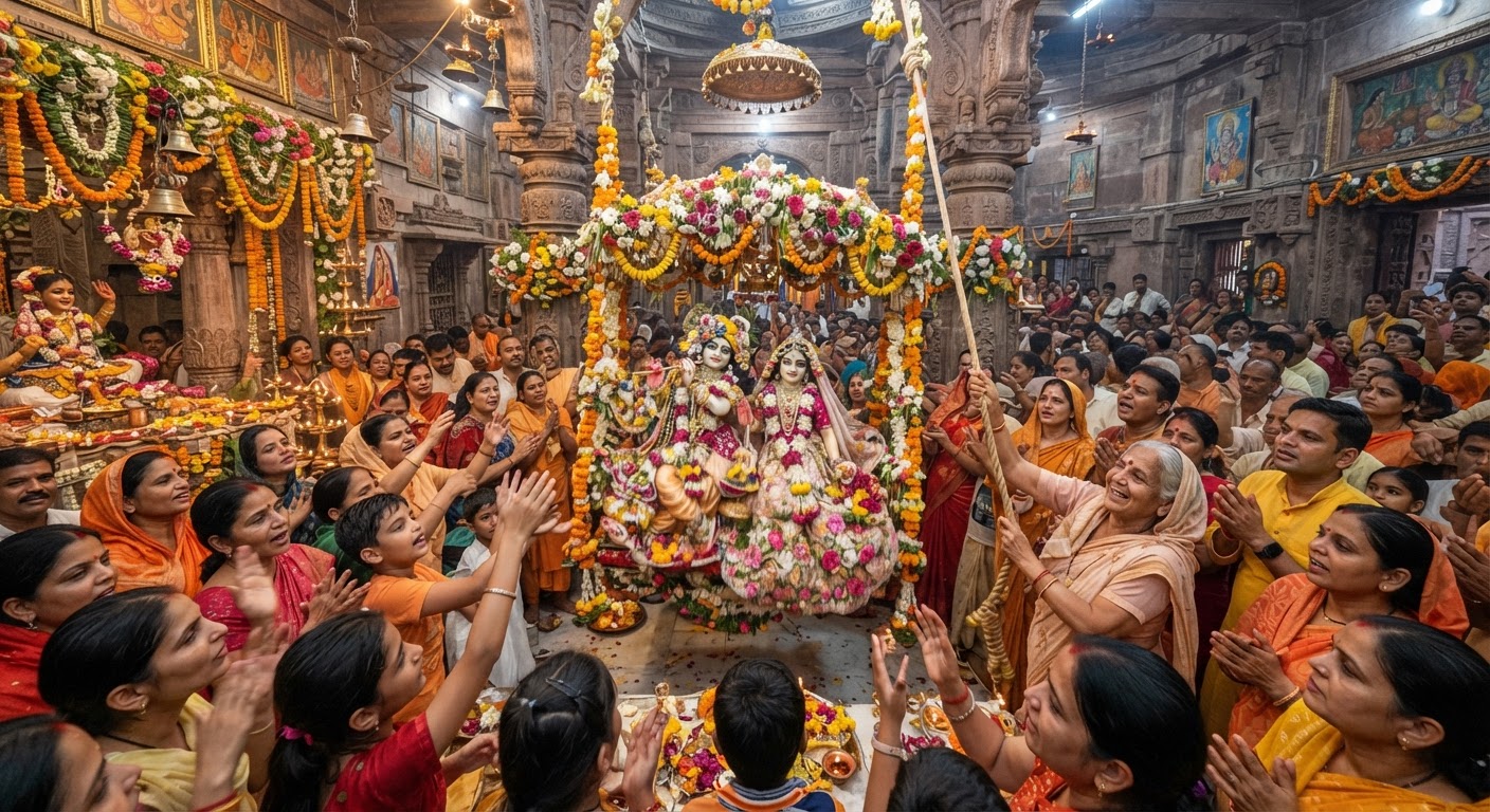 भागलपुर के मंदिरों में शुरू हुआ पांच दिवसीय झूलनोत्सव
