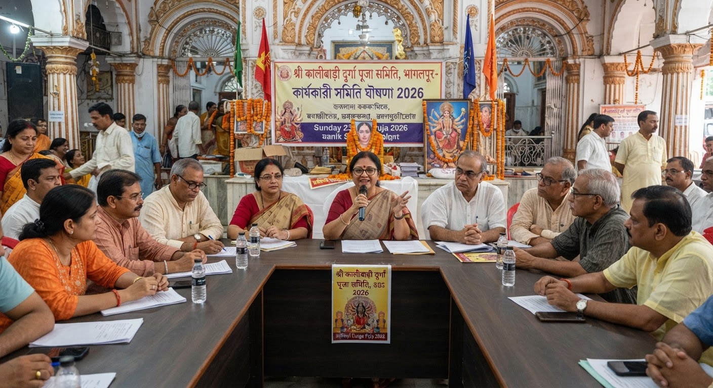 शारदीय दुर्गा पूजा के लिए कालीबाड़ी दुर्गा पूजा समिति का नया गठन