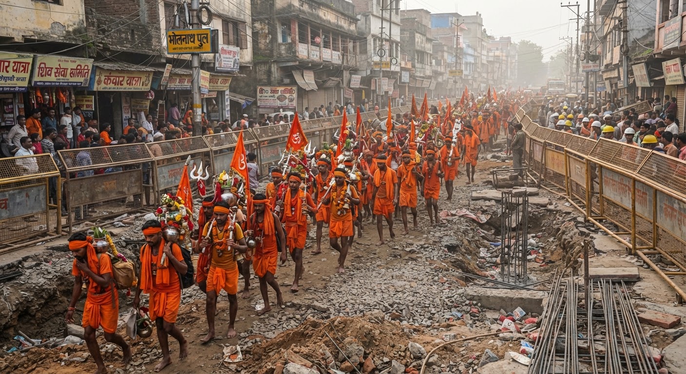 शराब नहीं, अब देखिये कैसे भागलपुर में कांवड़ियों को हुई भारी परेशानी