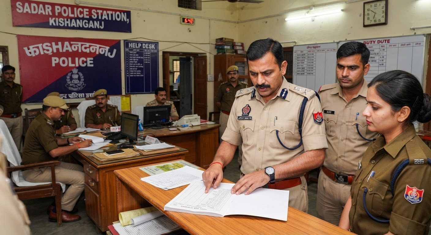 किशगंज एसपी संतोष कुमार का थानों पर बड़ा छापा