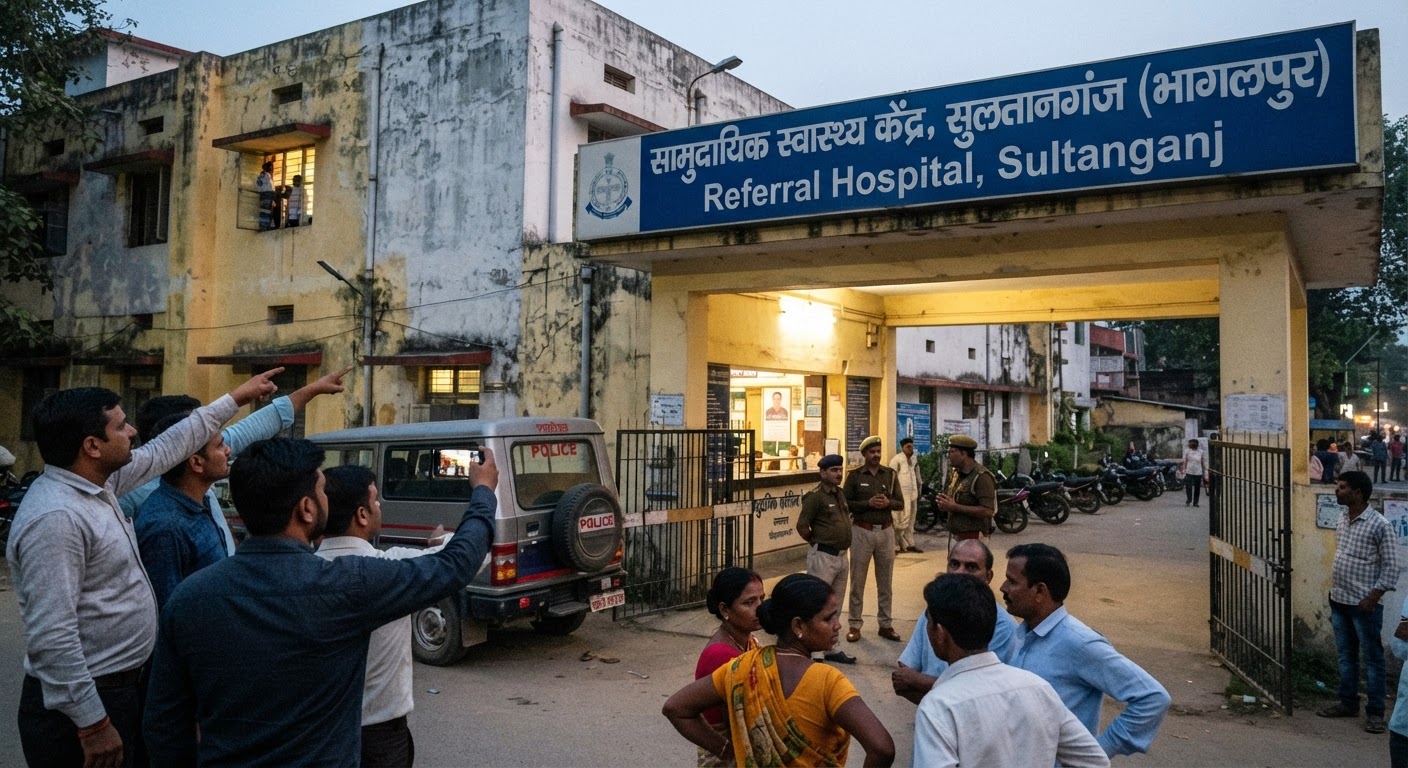 भागलपुर के सुल्तानगंज रेफरल अस्पताल में शराब पार्टी का वीडियो वायरल, मचा हड़कंप