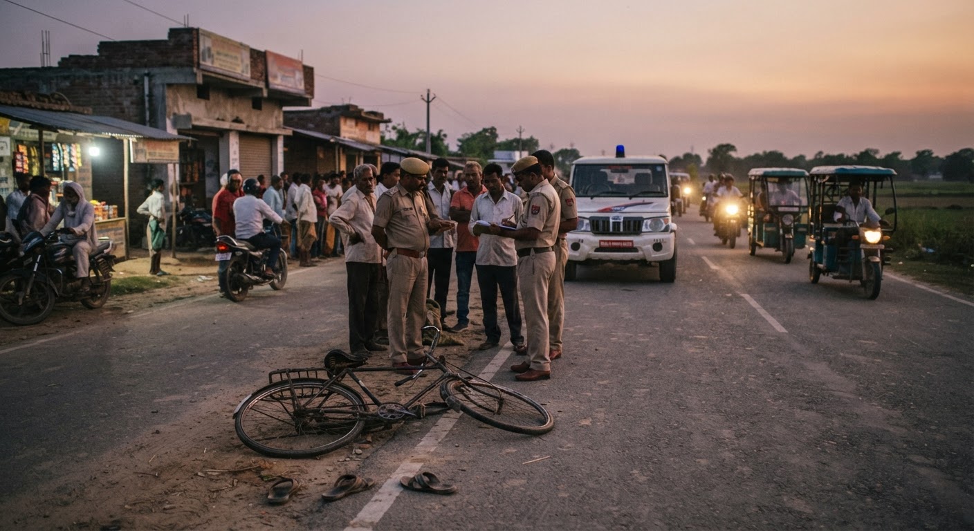 दर्दनाक हादसा! तेज रफ्तार ऑयल टैंकर ने साइकिल सवार को कुचला