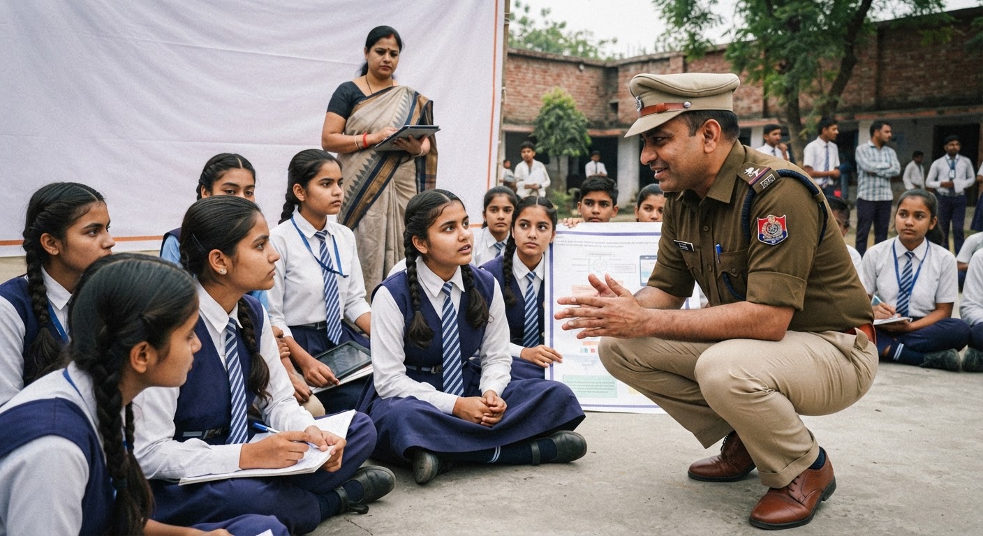 साइबर ठगी से सावधान! डीएवी स्कूल में पुलिस ने दिए सुरक्षा के अचूक उपाय