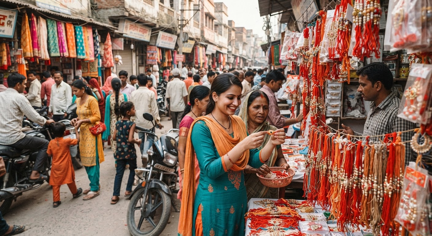 अकबरनगर में रक्षाबंधन की धूम, बाजारों में उमड़ी भीड़