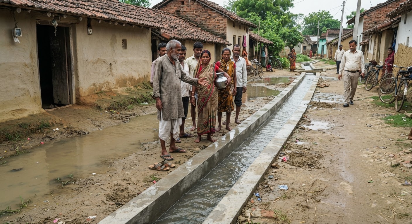 बांका के लोगाय गांव में जलभराव से मिली राहत, बीडीओ की पहल रंग लाई