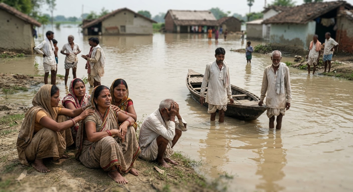 लखीसराय में बाढ़ के पानी में डूबे 50 साल के किसान, जानिए कैसे हुआ हादसा
