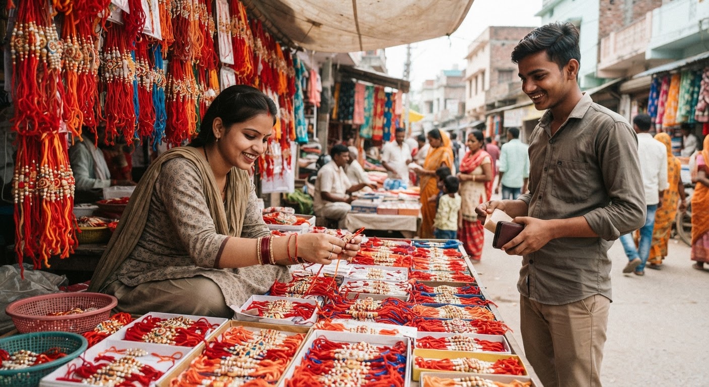 किशनगंज में रक्षा बंधन की भारी तैयारी, बाजारों में बिक रही हैं सुंदर राखियां