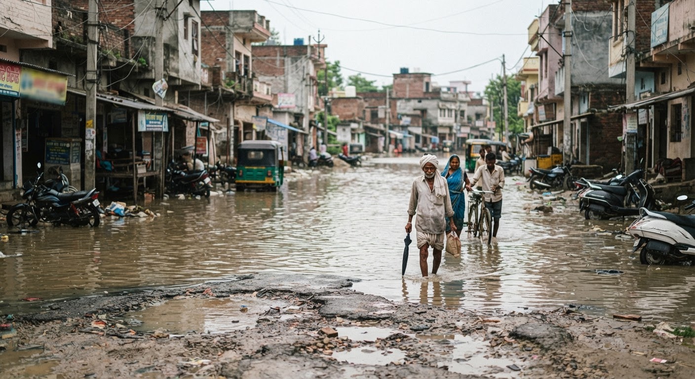 सहरसा में जलजमाव से हाल बेहाल, जानिए क्यों रुका है नाला निर्माण!