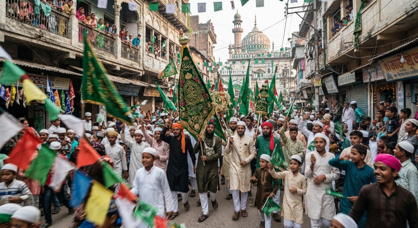 शानदार जश्न: भागलपुर में अकीदत के साथ निकला ईद-ए-मिलाद-उन-नबी का जुलूस