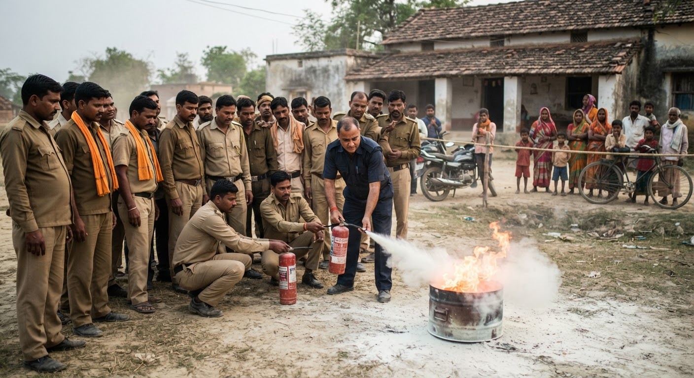 खगड़िया में ग्राम रक्षा दल के सदस्यों को आग से बचाव और आपदा प्रबंधन की जरूरी ट्रेनिंग मिली