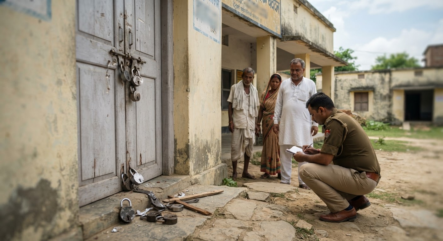 भागलपुर के पंचायत सरकार भवन में बड़ा खतरा, पाँच ताले टूटे