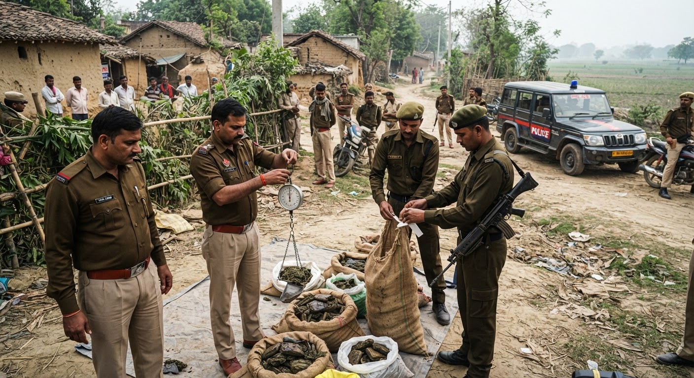 बड़ी कार्रवाई! अररिया में भारत-नेपाल सीमा के पास 29 किलो गांजा बरामद