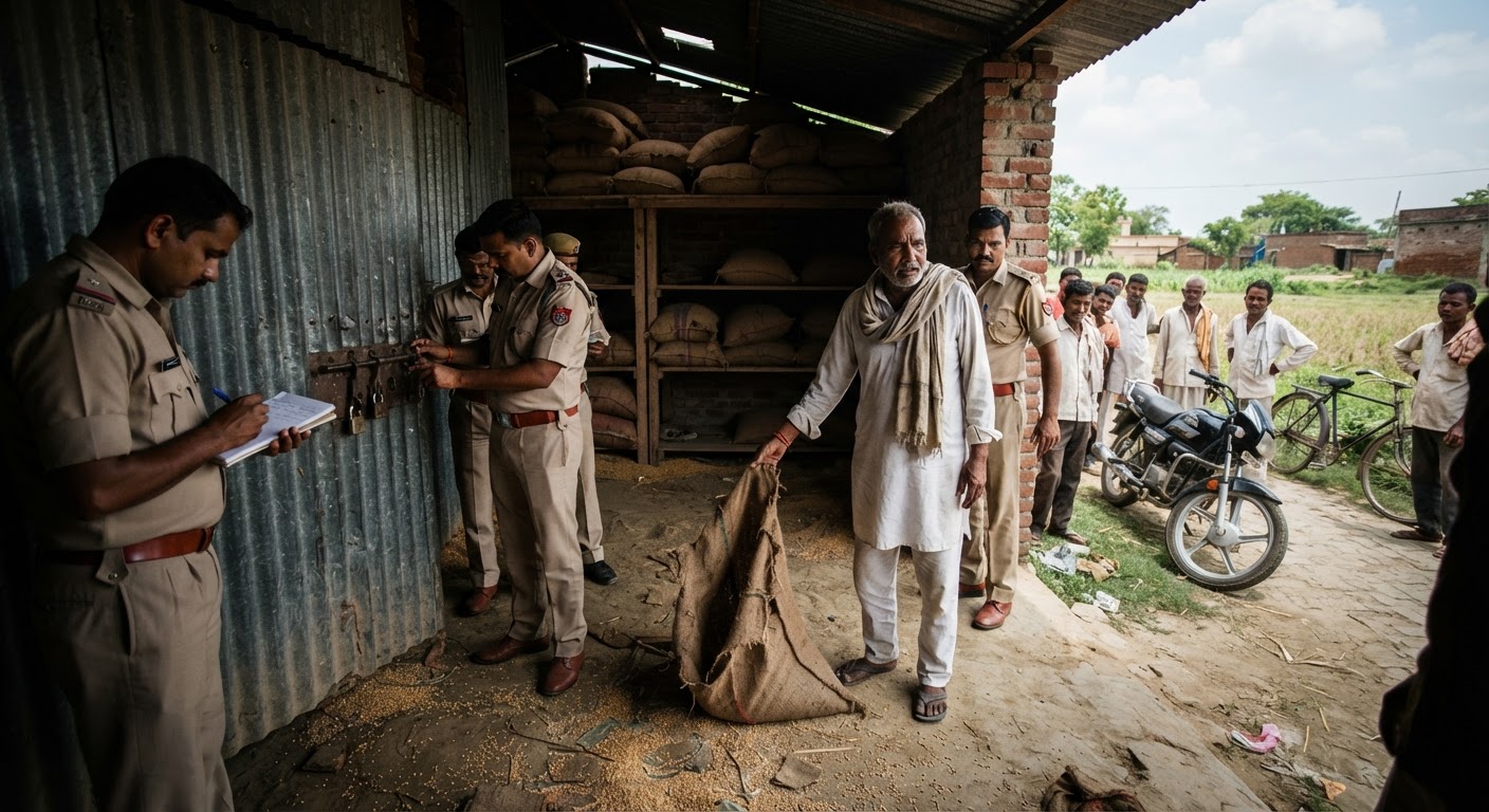 पूर्णिया में बड़ी चोरी, पूर्व मुखिया के गोदाम से 71 बोरा मक्का चुरा ले गए चोर