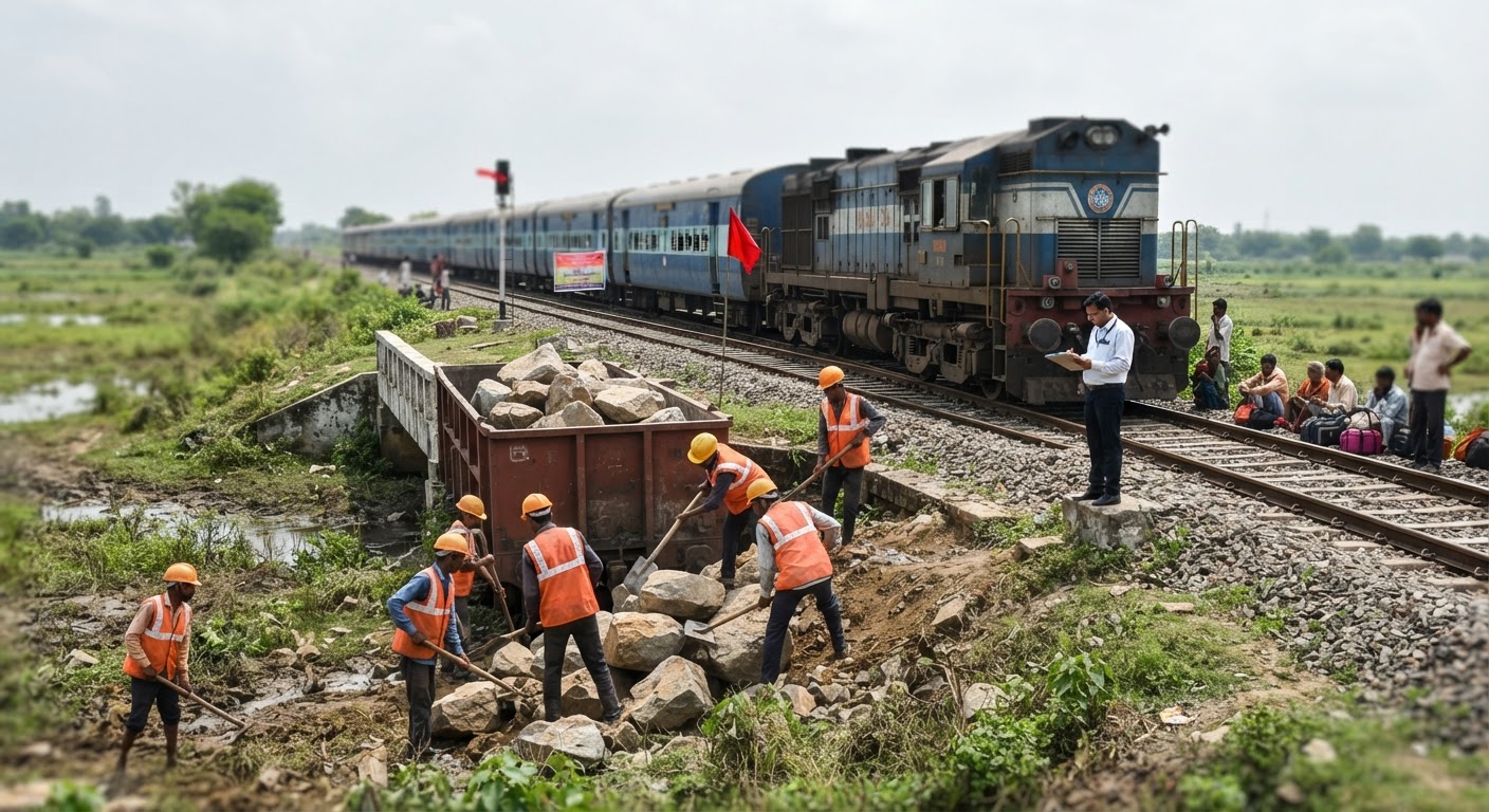 सहरसा-मानसी रेलखंड पर ट्रैफिक ब्लॉक, तीन ट्रेनें हुईं प्रभावित