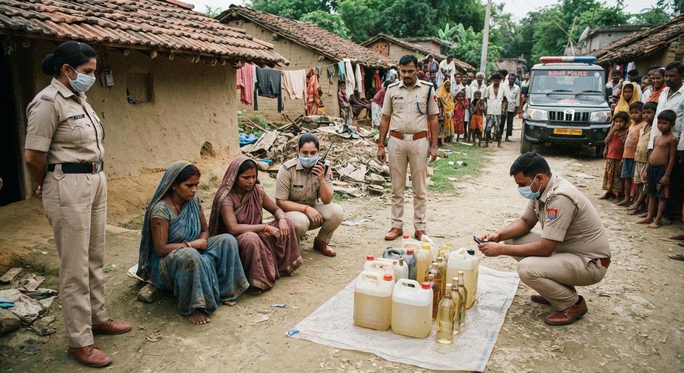 पलसी पुलिस ने भारी मात्रा में अवैध शराब के साथ दो महिलाओं को किया गिरफ्तार