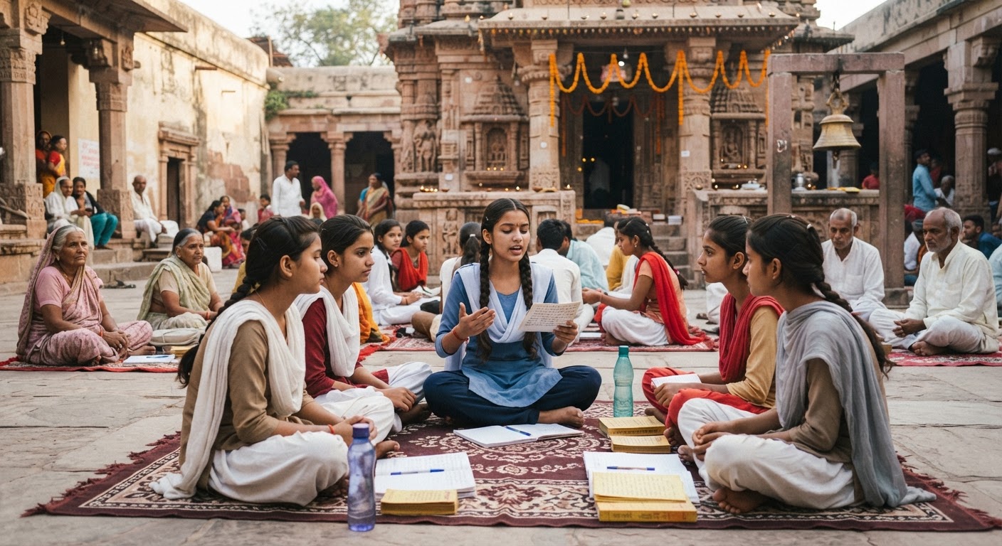 शानदार संस्कृत श्लोक अंताक्षरी प्रतियोगिता से चमके बच्चे