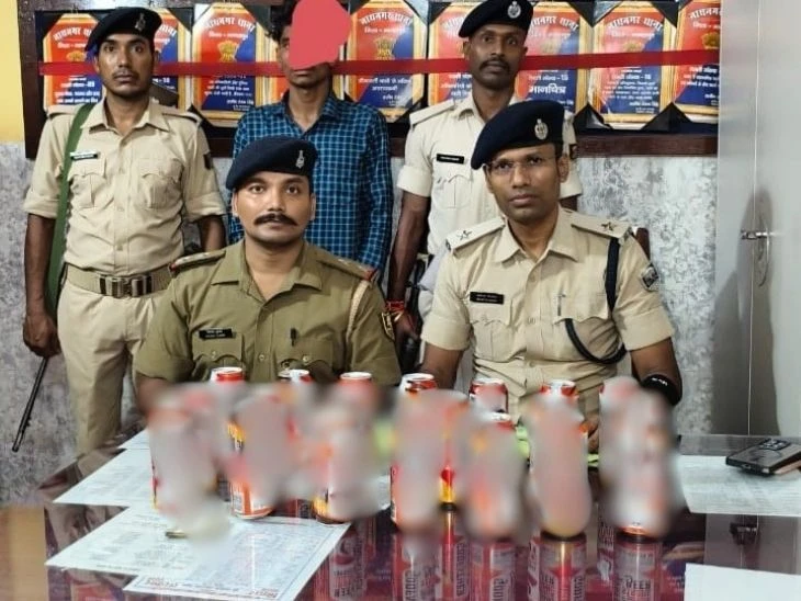 शराब तस्करी का पर्दाफाश, नाथनगर पुलिस ने टोटो से पकड़ी 20 बोतल बीयर