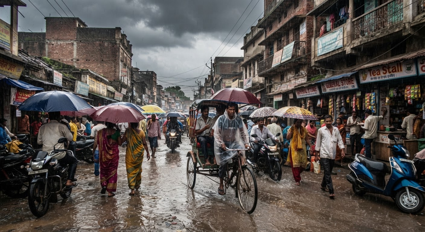 कटिहार में मानसून की वापसी, भारी बारिश और बाढ़ का अलर्ट