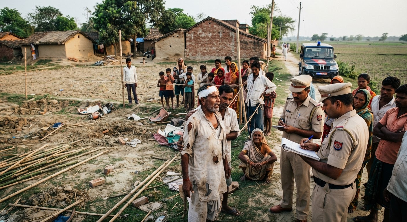 जमीन विवाद में खूनी झड़प, मुखिया पर कब्जा और मारपीट का आरोप