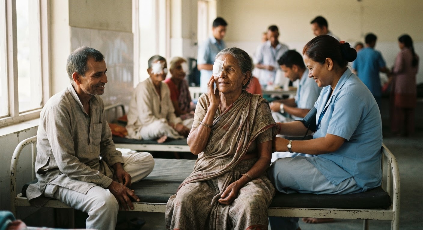 दिघलबैंक पंचायत के 83 मरीजों का नेपाल में हुआ मुफ्त मोतियाबिंद ऑपरेशन